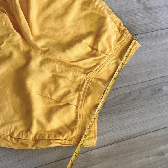High Waisted Yellow Summer Staple Shorts - Picture 2 of 16